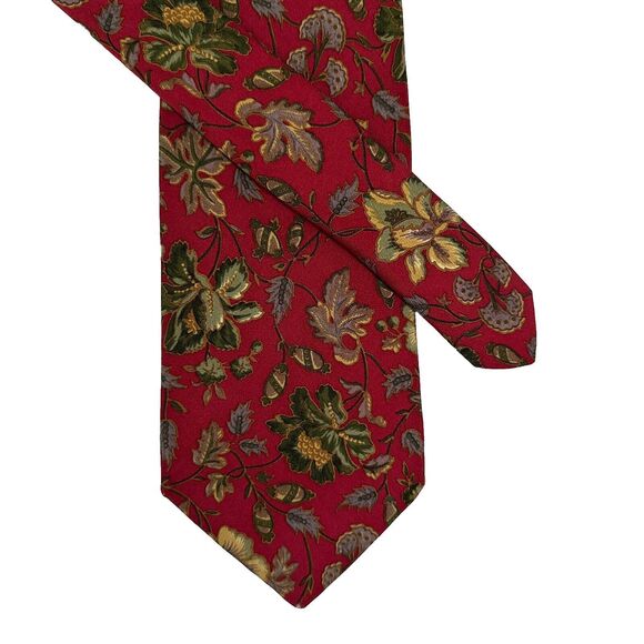 Brooks Brothers Men's Tie Floral Silk Necktie USA Designer Multi-Colored - Picture 2 of 11